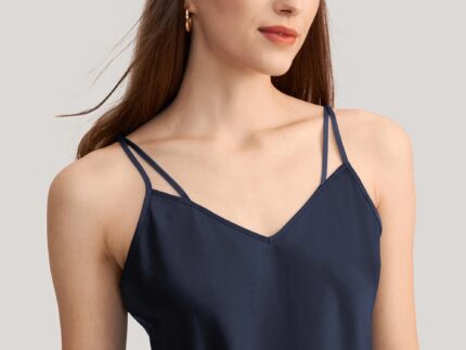 V Neck Front Mulberry Silk Camisole
