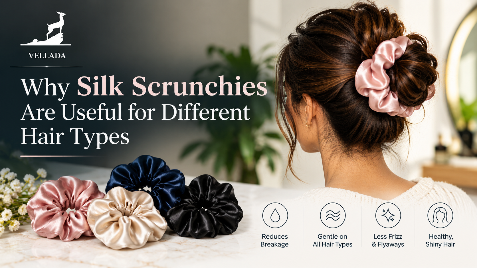 silk scrunchies for hair